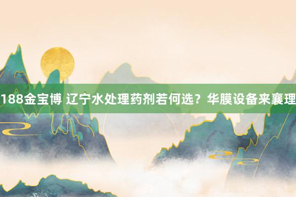 188金宝博 辽宁水处理药剂若何选？华膜设备来襄理